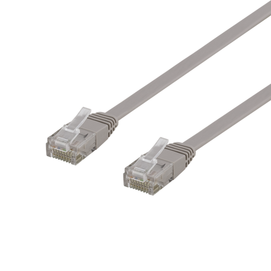 Laitekaapeli, U/UTP Cat6, Litteä, 1,5 M, 250 MHz, Harmaa