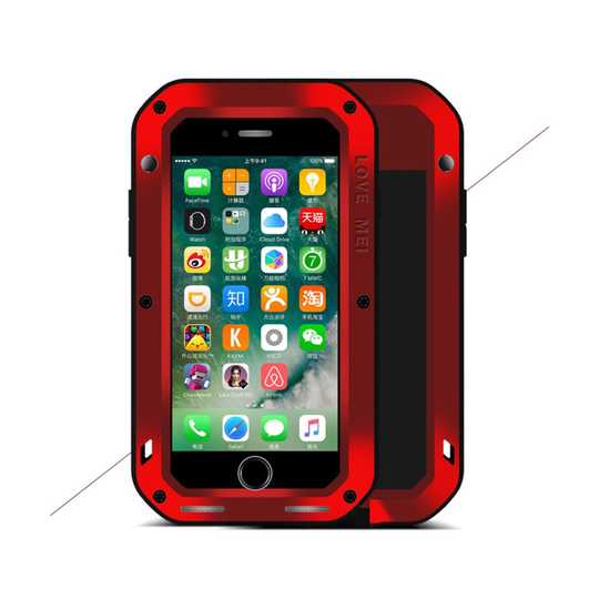 LOVE MEI iPhone 7 / 8 Iskunkestävä Suojaava Kuori - Punainen