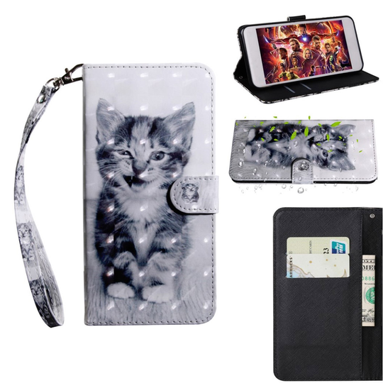 Huawei P30 Lite pattern leather case - Lovely Cat