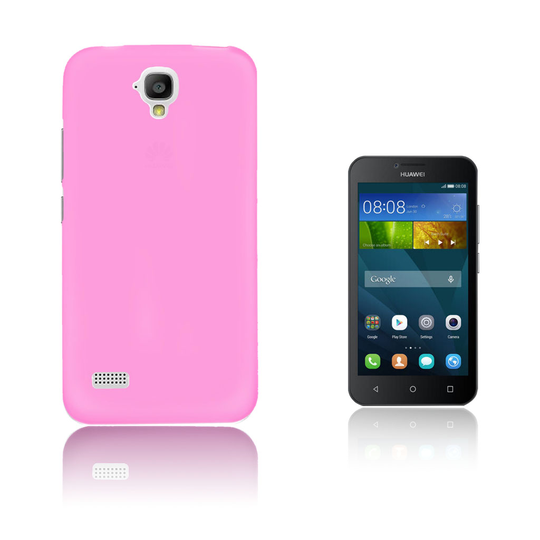 Sund Kaksipuolinen Huurteinen TPU Geeli Kuori Huawei Y5 Y560 Puhelimelle - Kuuma Pinkki