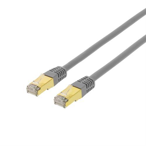 S/FTP Cat7 Laitekaapeli RJ45 Ur - Ur, 30m, 600MHz, Delta-sertifioitu, LSZH, Harmaa