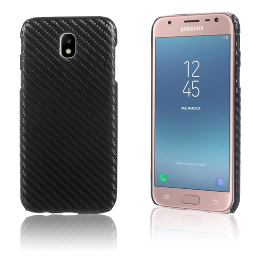 Samsung Galaxy J3 (2017) kuori eksoottisella muodolla - musta hiilikuitu
