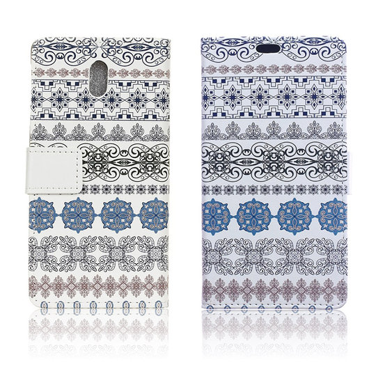 Samsung Galaxy J5 (2017) vintagetyylinen nahkakotelo - Heimojen kukat