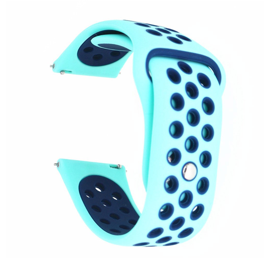 Samsung Galaxy Watch Active two-tone silicone watch band - Baby Blue / Dark Blue