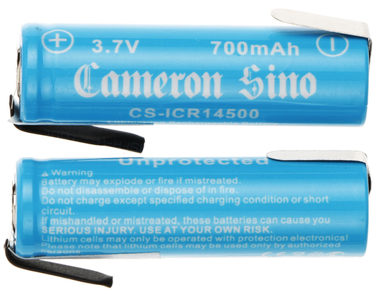 Cameron Sino 14500 Li-ion Akku juotoskorvakkeilla 2kpl 700mAh