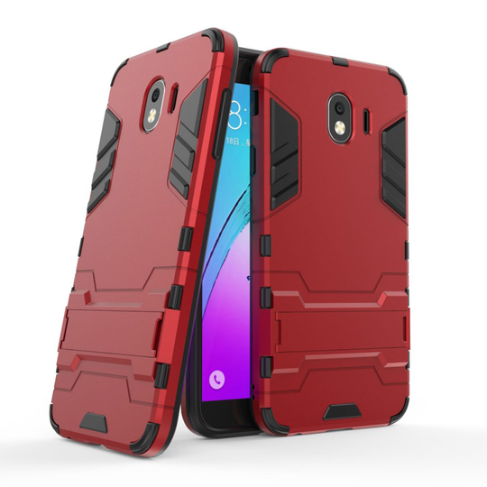 Samsung Galaxy J4 (2018) hieno guard combo suojakotelo - Punainen