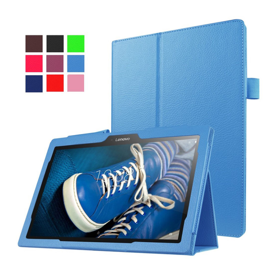 Lenovo Tab 10 TB-X103F litchi skin leather flip case - Baby Blue