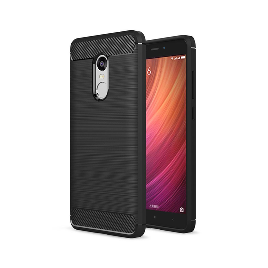 Bremer Xiaomi Redmi Note 4 Joustava Hiilikuitu Muovikuori - Musta