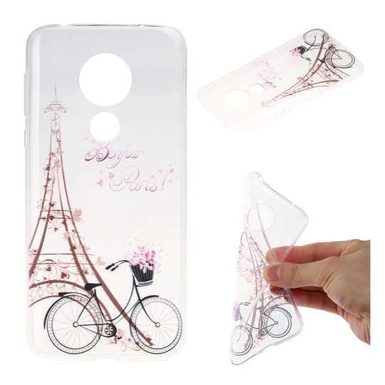Deco Motorola Moto G7 Power kuoret - Eiffel Torni ja Pyörä