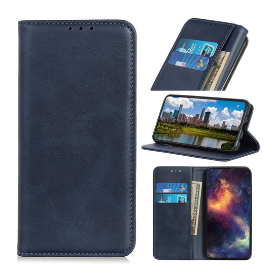 Samsung Galaxy S10 haljas nahkainen suojakotelo - Sininen