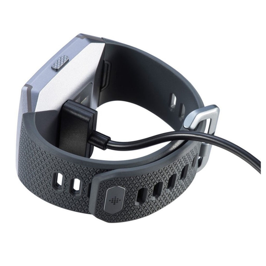 Fitbit Ionic Smartti Kellon Ranneke USB Lataus Johto Kaapeli - Musta