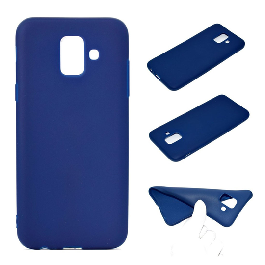 Samsung Galaxy A6 (2018) Pehmeä Matta TPU Takasuoja Kuori - Tumman Sininen