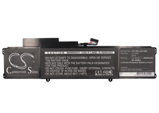 Dell XPS L421X Ultrabook Akku 4600 mAh - musta