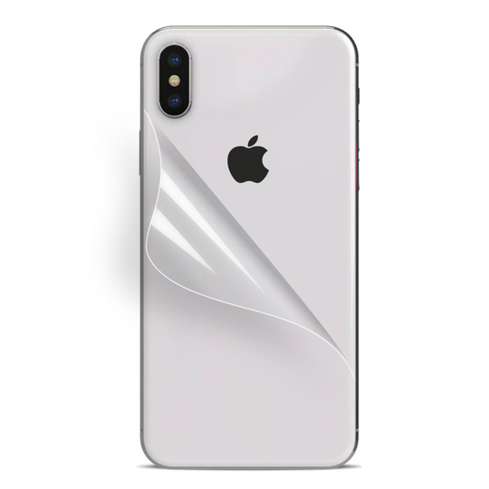 iPhone XS puhelimen pehmeä muovinen suojakalvo takapuolelle - Transparentti