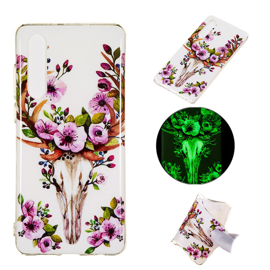 Huawei P30 Hohtava kuvioitu suojakotelo - Kukkainen Peura