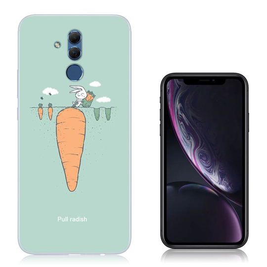 Huawei Mate 20 Lite kuviollinen silikooni muovinen takasuoja kuori mikä on joustava - Porkkana