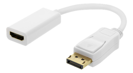 HDMI - DisplayPort Adapter, 4K UHD 60Hz, 0.2m, White