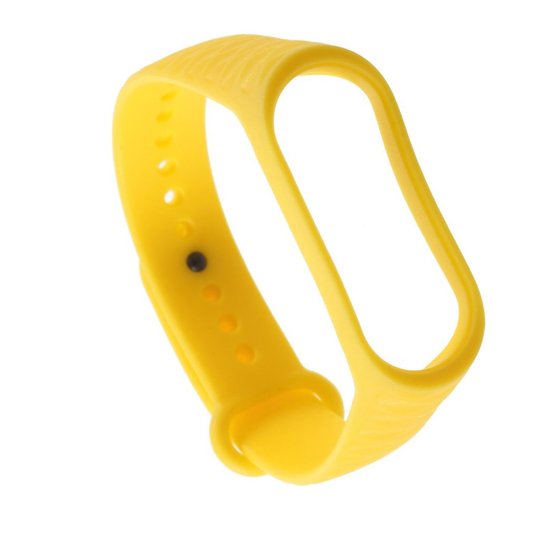 Xiaomi Mi Band 3 Pehmeä Silikooni Vaihdettava Kellon Ranneke - Keltainen