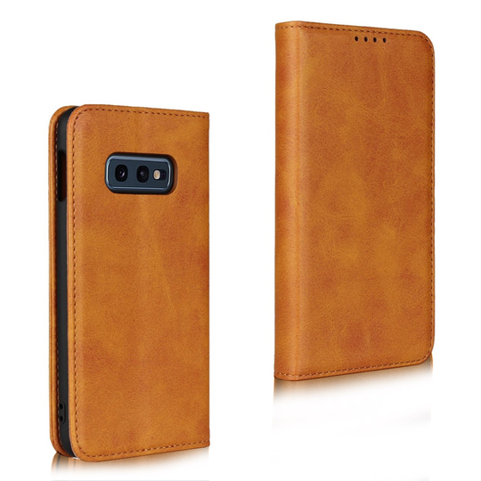 Samsung Galaxy S10e auto-absorbed leather case - Brown