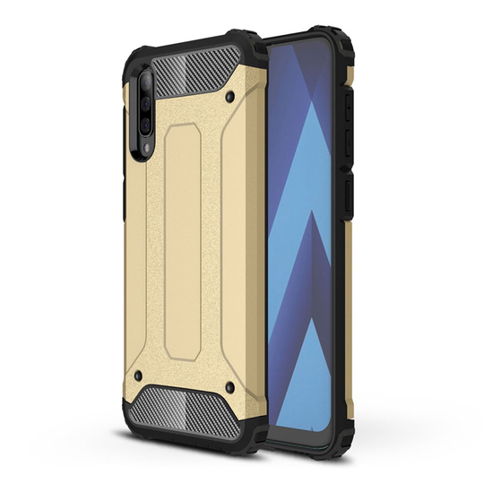 Samsung Galaxy A70 armor guard hybrid case - Gold