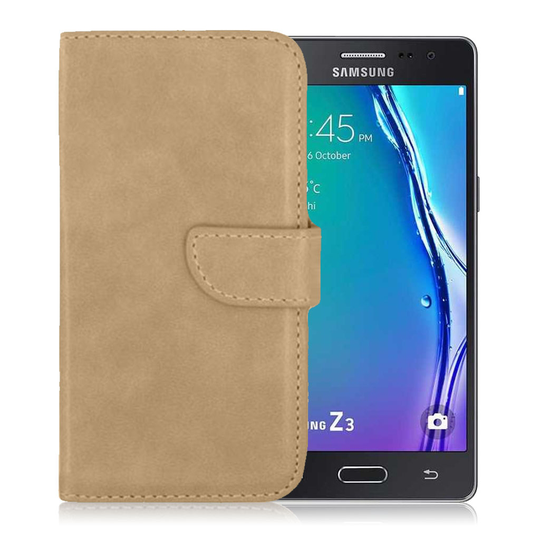 Samsung Galaxy Z3 Case with Card Holder (Gold)