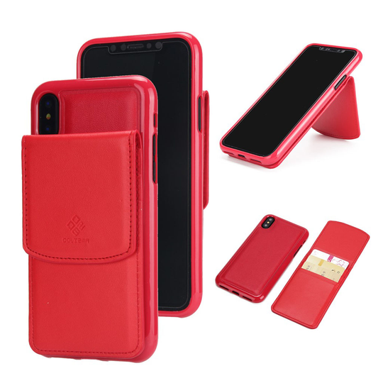 iPhone X design suojakuori - Punainen