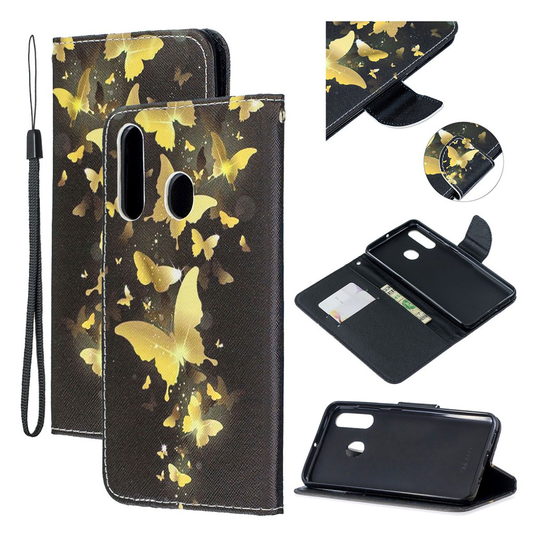 Wonderland Samsung Galaxy A60 kotelot - Kultaiset Perhoset