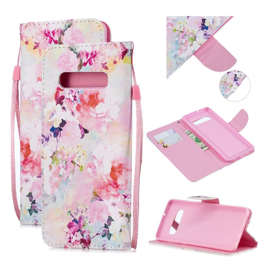 Samsung Galaxy S10 Plus pattern leather case - Vivid Flower