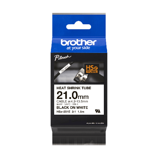BROTHER B-ON-W HEAT SHRINK TUBE 21.2MM