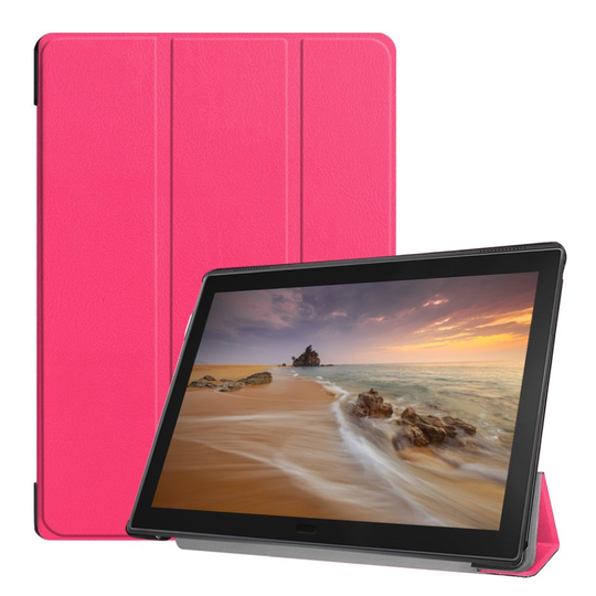 Lenovo Tab E10 tri-fold nahkainen flip suojakotelo - Rose