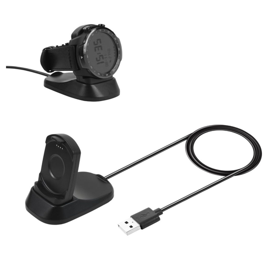 TicWatch Pro Telakka adapteri smartti kelloon missä USB latausjohto - Musta