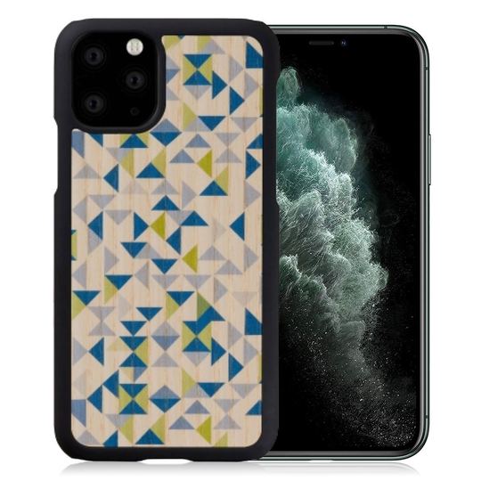 Man&Wood premium case for iPhone 11 Pro Max - Blue Triangle