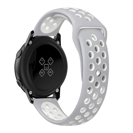 Samsung Galaxy Watch Active bi-color silicone watchband - Grey / White