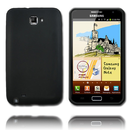 Soft Shell (Musta) Samsung Galaxy Note Silikonikuori