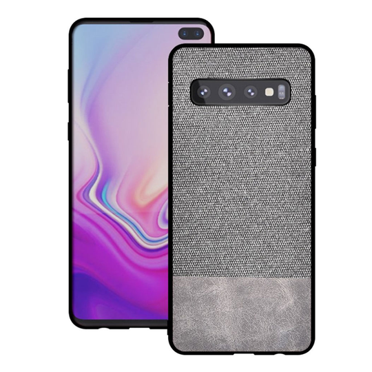 Samsung Galaxy S10 cloth spliced case - Light Grey