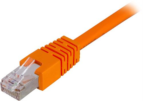 F/UTP Cat6 Laitekaapeli, 0,3m, 250MHz, Delta-serfitioitu, LZSH, Oranssi