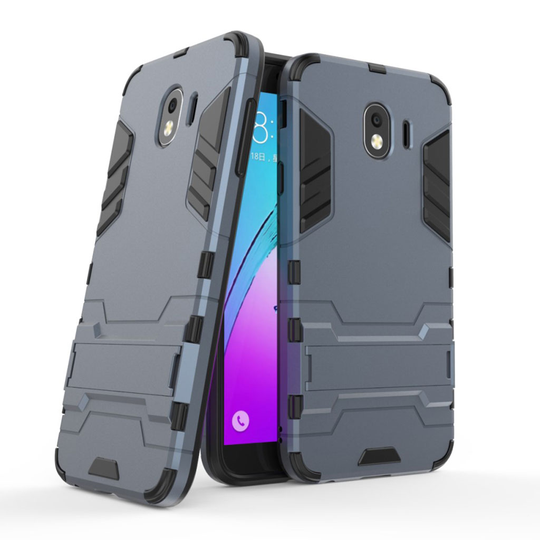 Samsung Galaxy J4 (2018) hieno guard combo suojakotelo - Tummansininen