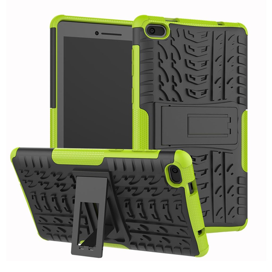 Lenovo Tab E7 cool tyre hybrid case - Green