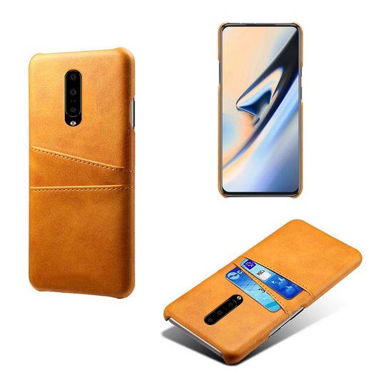 OnePlus 7 Pro double card slot leather case - Orange