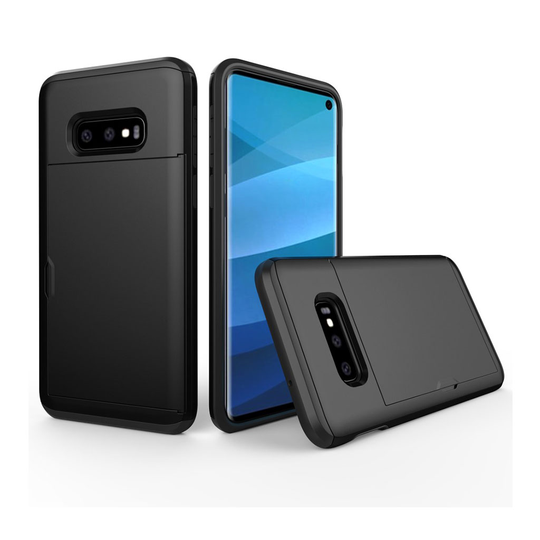 Samsung Galaxy S10e korttipaikallinen hybrid Suojakotelo - Musta