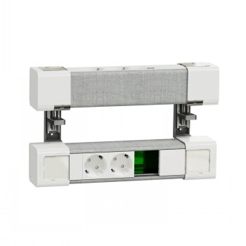 SCHNEIDER ELECTRIC UNICA SYSTEM+ PÖYT.YKS. 4XSCHUKO+USB A/C+RJ45 VARAUS, VALK/HARM