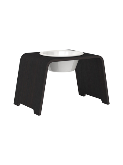 Dogbar® single korotettu ruokakuppi - tumma tammi