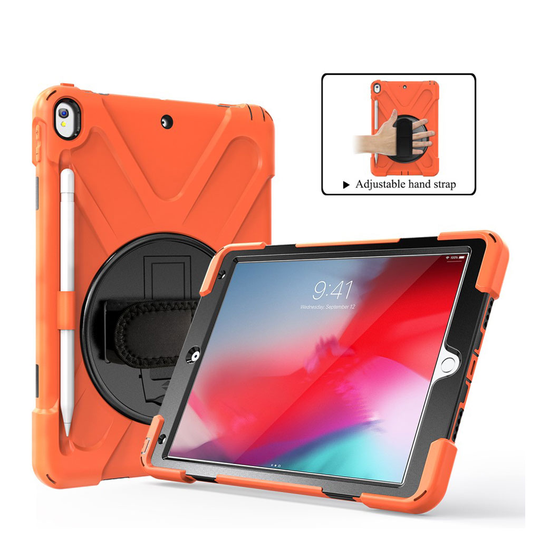 iPad Air (2019) X-Shape swivel suojakotelo - Oranssi