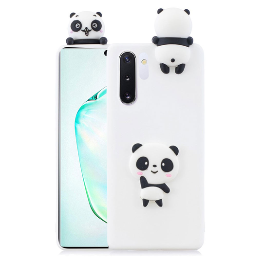 Cute 3D Samsung Galax Note 10 Pro kuoret - Panda / Valkoinen tausta