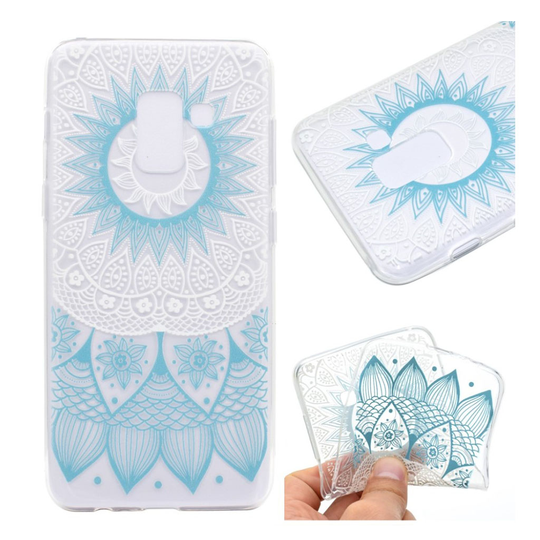 Samsung Galaxy J6 Pehmeä Kuviollinen TPU Takasuoja Kuori - Sininen Mandala