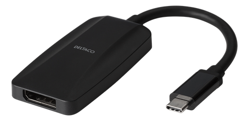 USB-C - DisplayPort-kaapeli, 32,4 Gbit/s, 8K Taajuudella 30 Hz, 1,8 M, Musta