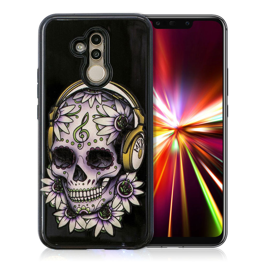 Huawei Mate 20 Lite kohokuviollinen hybriidi muovinen takasuoja kuori - Kallo Ja Kukat