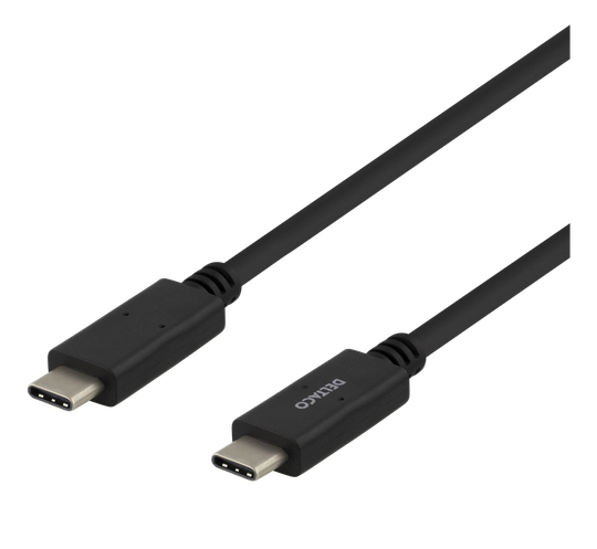 USB-C-kaapeli, 5 Gbit/s, 5 A, 1 M, Musta