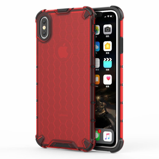 Bofink Honeycomb iPhone Xs Max kuoret - Punainen