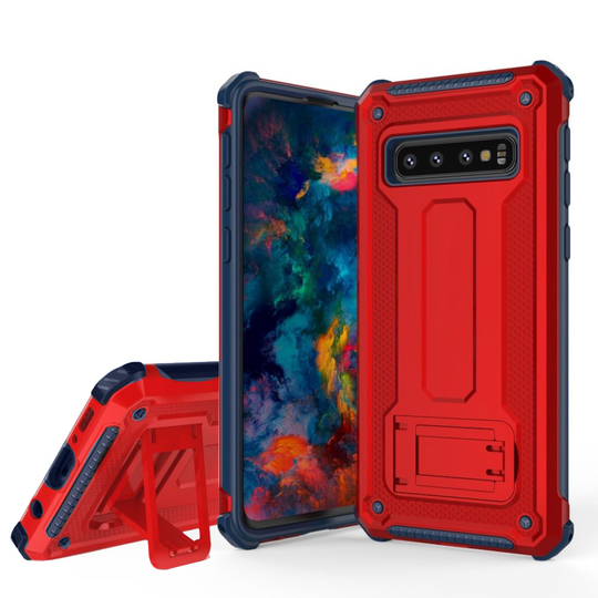 Samsung Galaxy S10 Plus durable hybrid case - Red / Blue